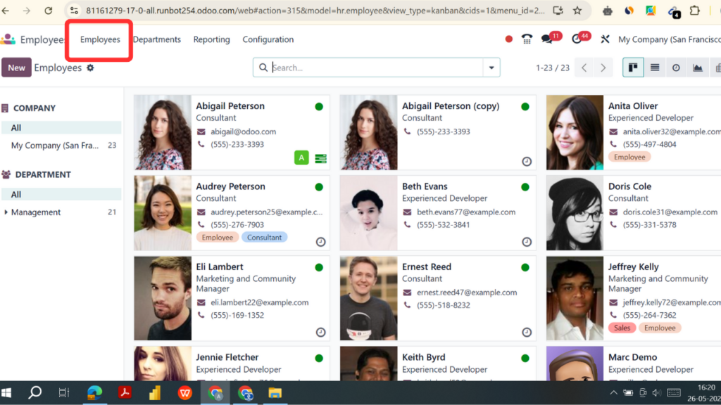 Access the Employee Record