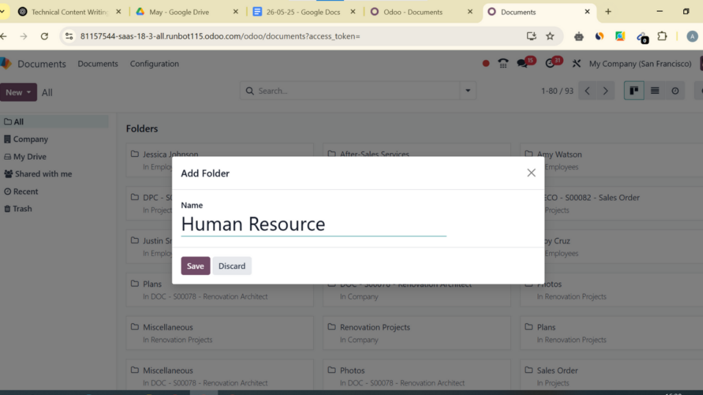 Enable the Documents Module