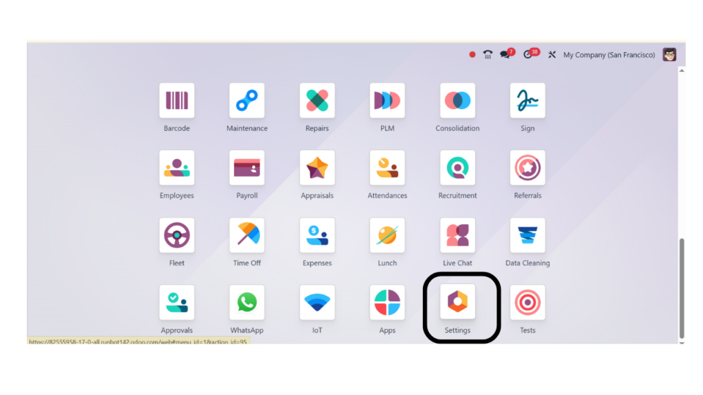 Navigate to Settings.