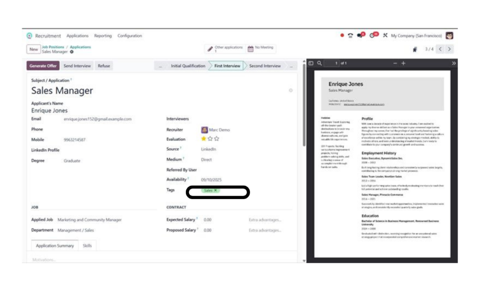 manage candidate across pipeline